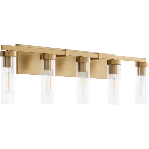 Kilbey 5 Light 35 inch Aged Brass Vanity Light Wall Light