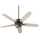 Breeze Patio 52 inch Noir with Weathered Oak Blades Patio Fan, Quorum Home