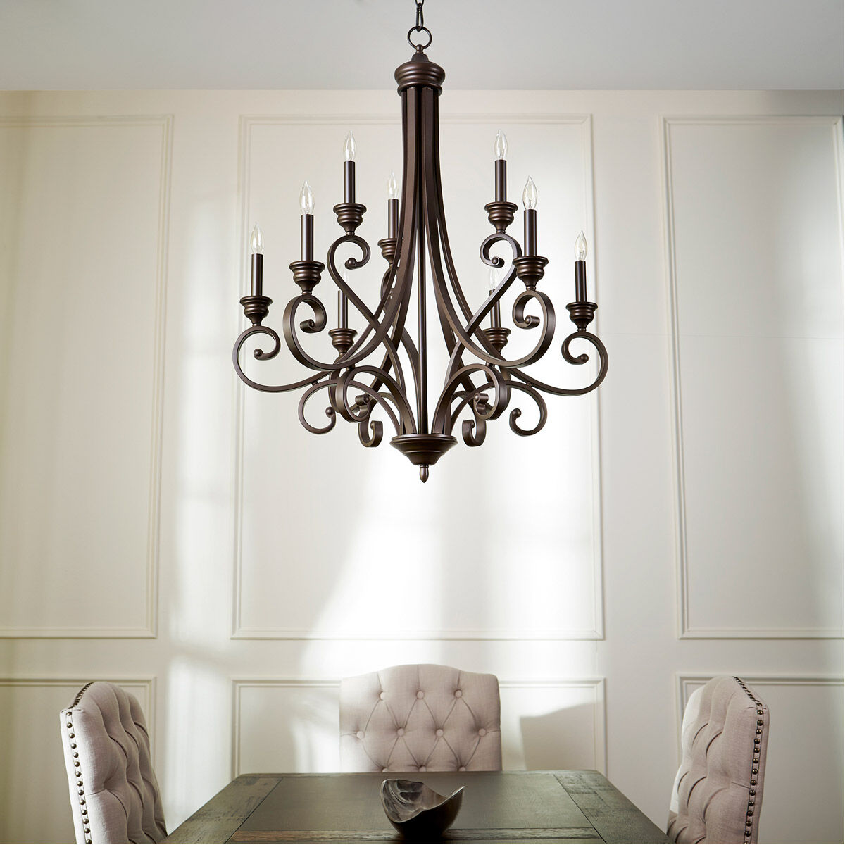 Bryant 9 Light 29 inch Oiled Bronze Chandelier Ceiling Light