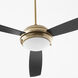 Expo 60 inch Aged Brass with Matte Black/Walnut Blades Ceiling Fan