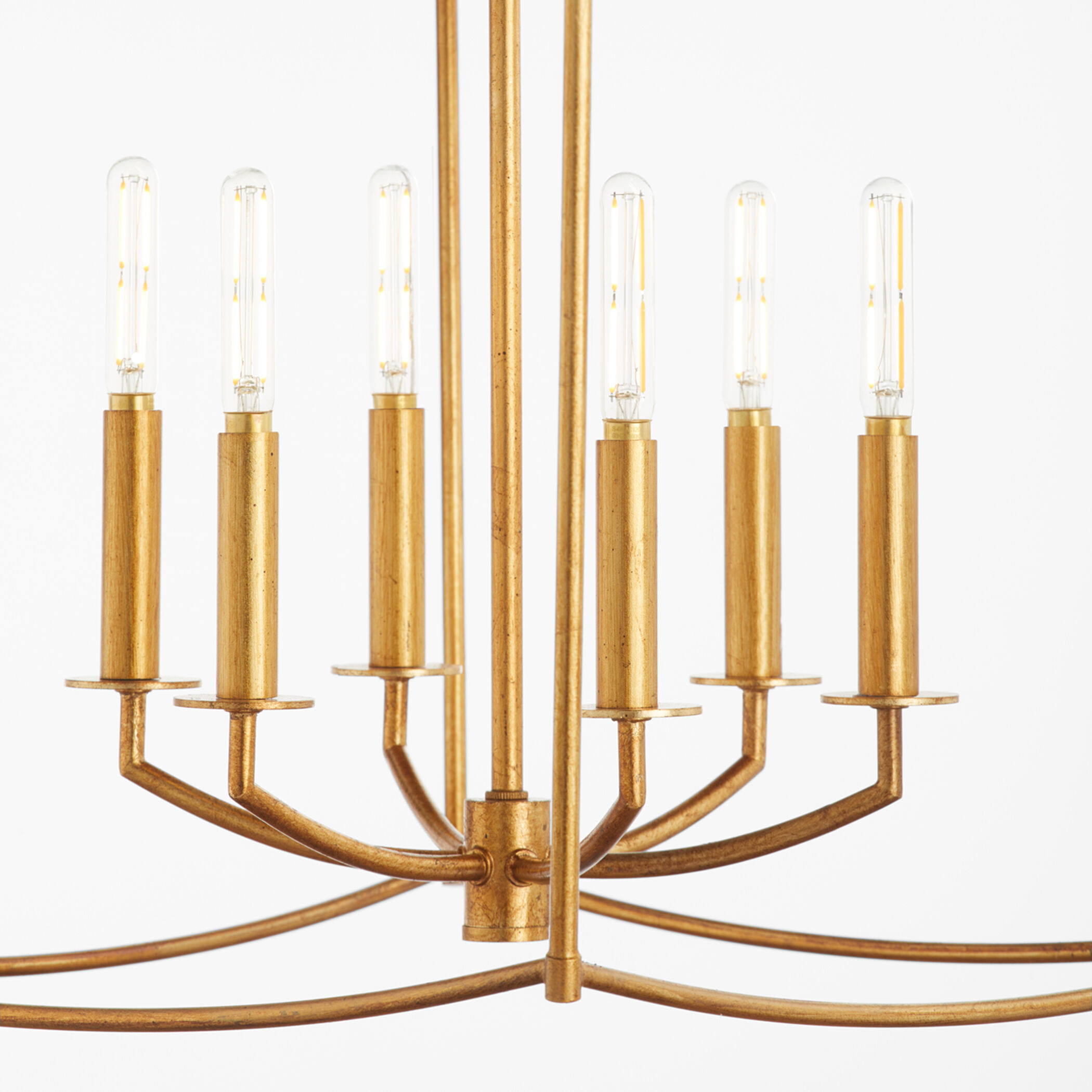 Mantle 6 Light 23.25 inch Gold Leaf Pendant Ceiling Light