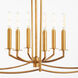 Mantle 6 Light 23.25 inch Gold Leaf Pendant Ceiling Light