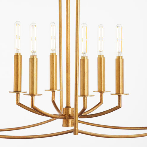 Mantle 6 Light 23.25 inch Gold Leaf Pendant Ceiling Light