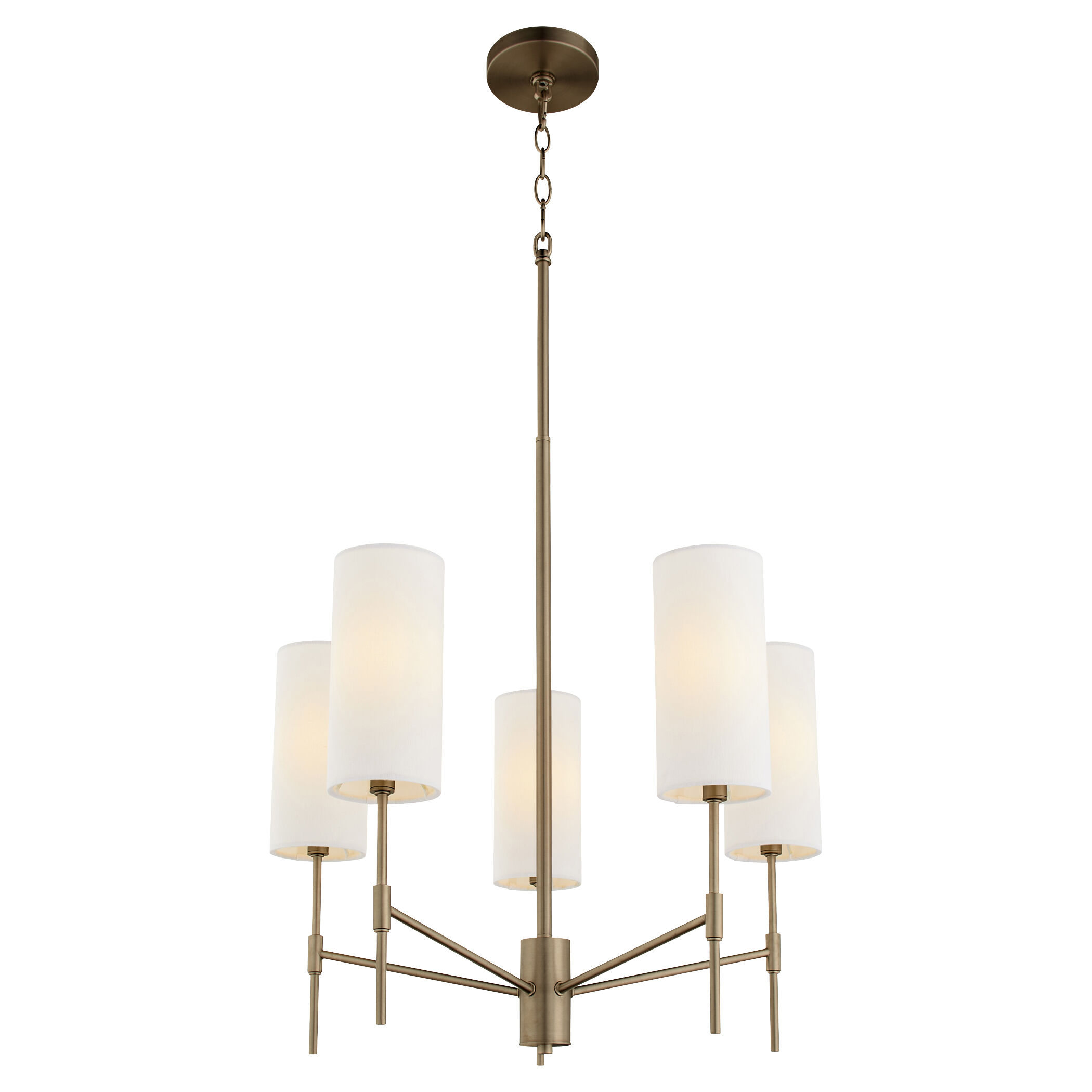 Hamilton 5 Light 24 inch Dark Brass Chandelier Ceiling Light