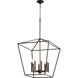 Gabriel 8 Light 22 inch Oiled Bronze Foyer Pendant Ceiling Light, Quorum Home