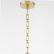 Belleview 5 Light 25 inch Aged Brass Pendant Ceiling Light