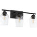 Wallinger 3 Light 21 inch Matte Black Vanity Light Wall Light