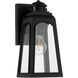 Francis 11.75 inch Matte Black Outdoor Wall Lantern