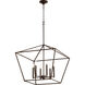 Gabriel 6 Light 24 inch Oiled Bronze Foyer Pendant Ceiling Light, Quorum Home