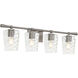 Goodwin 4 Light 32.88 inch Satin Nickel Vanity Light Wall Light