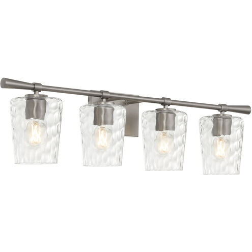 Goodwin 4 Light 32.88 inch Satin Nickel Vanity Light Wall Light