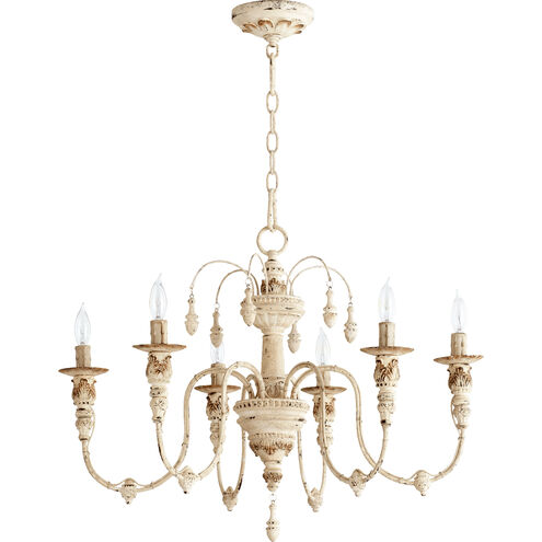 Salento 6 Light 25 inch Persian White Chandelier Ceiling Light