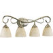 Powell 4 Light 31.5 inch Mystic Silver Vanity Light Wall Light