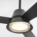 Esquire 58 inch Matte Black Patio Fan