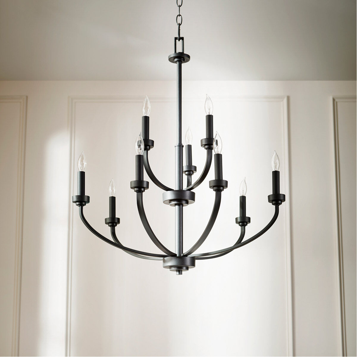 Reyes 9 Light 31 inch Noir Chandelier Ceiling Light