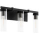 Kilbey 3 Light 19 inch Matte Black Vanity Light Wall Light