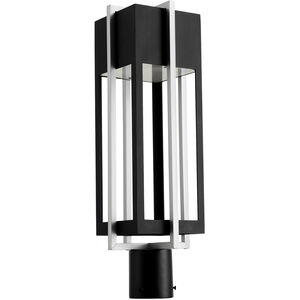 Al Fresco 1 Light 22 inch Noir and Brushed Aluminum Outdoor Post Lantern