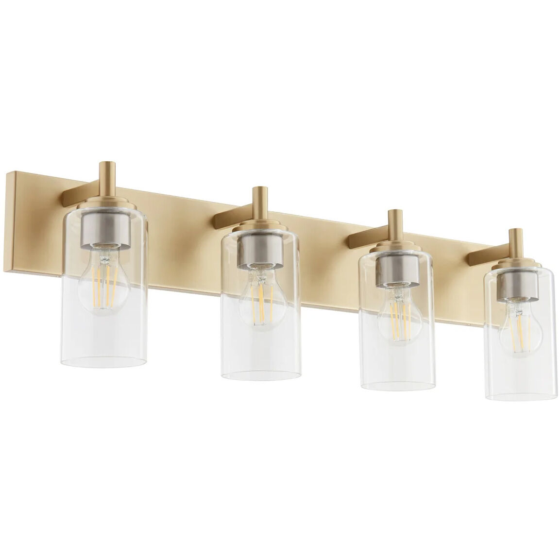 Fallstaff 4 Light 31.5 inch Aged Brass Vanity Light Wall Light