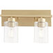 Carter 2 Light 14 inch Aged Brass Vanity Light Wall Light