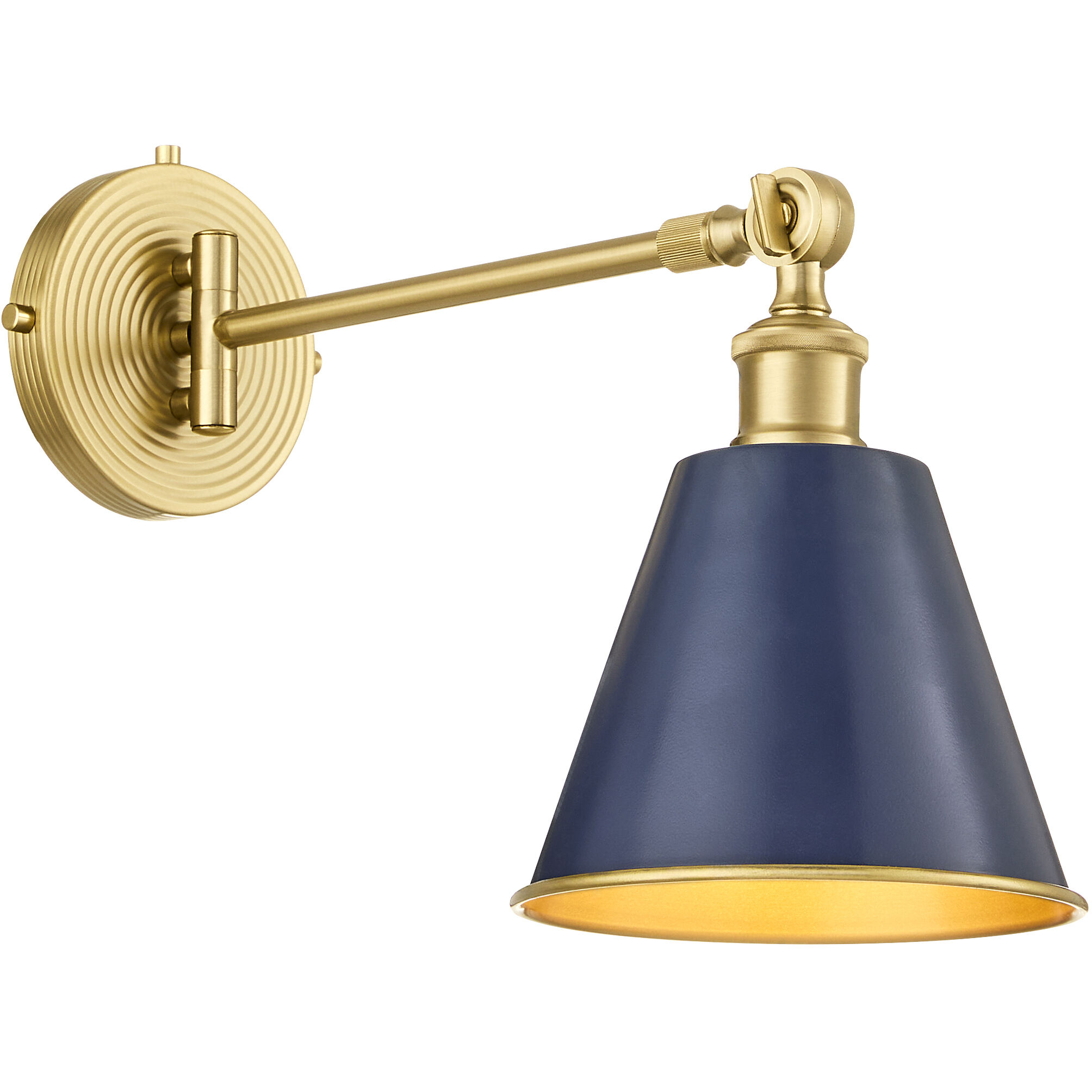 Bailey Wall Mount Wall Light in Blue and Aged Brass