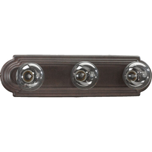 Stepped 3 Light 18 inch Toasted Sienna Vanity Light Wall Light
