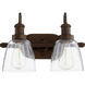 Fort Worth 2 Light 17.75 inch Bathroom Vanity Light