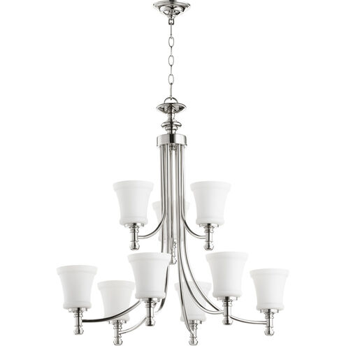 Rossington 9 Light 30 inch Polished Nickel Chandelier Ceiling Light