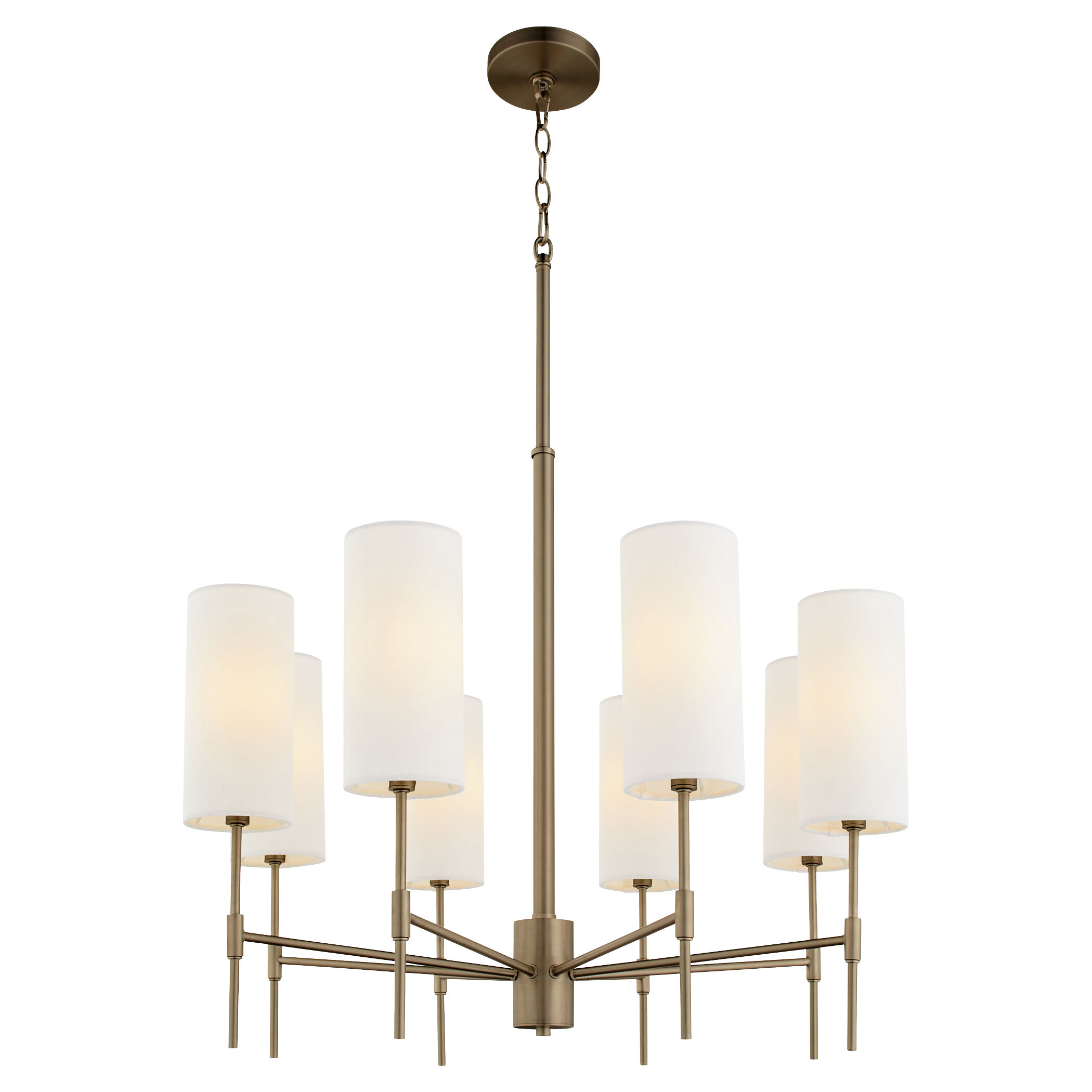 Hamilton 8 Light 28 inch Dark Brass Chandelier Ceiling Light