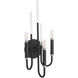 Summit 3 Light 8.5 inch Textured Black Wall Mount Wall Light