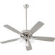 Ovation 52 inch Satin Nickel with Silver/Weathered Gray Blades Ceiling Fan