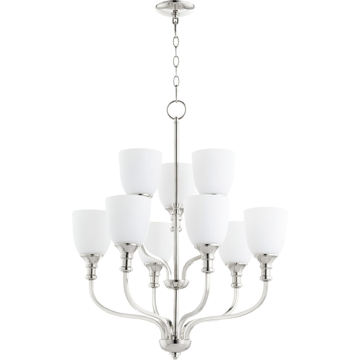 Quorum Richmond 9 Light Chandelier Polished Nickel 6811 9 62