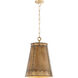 Artisan 3 Light 13.5 inch Artisan Brass Pendant Ceiling Light