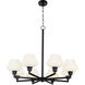Cassini 8 Light 33 inch Matte Black Chandelier Ceiling Light