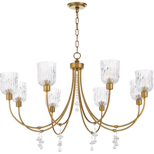 Meriam 8 Light 40 inch Brushed Brass Chandelier Ceiling Light
