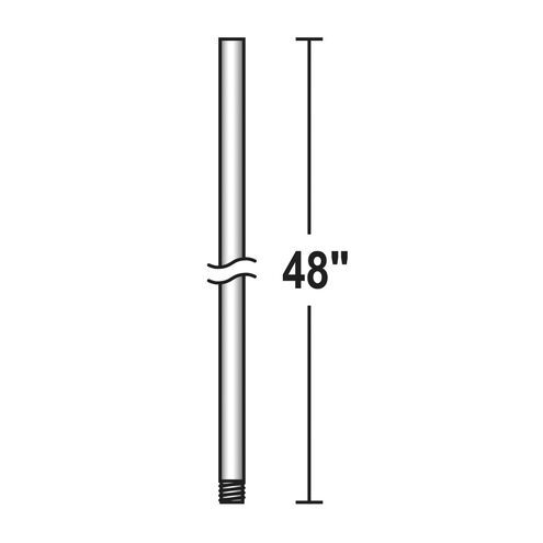 Fan Accessory Matte Black Universal Fan Downrod in 48 in.