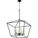 Gabriel 6 Light 24 inch Noir Nook Ceiling Light, Quorum Home
