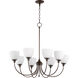 Celeste 8 Light 32 inch Oiled Bronze Chandelier Ceiling Light, Satin Opal