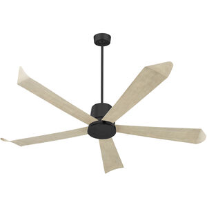 Rova 72 inch Matte Black with Weathered Gray Blades Patio Fan