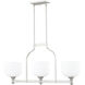 Richmond 3 Light 38 inch Satin Nickel Island Light Ceiling Light