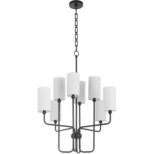 Charlotte 8 Light 30 inch Matte Black Chandelier Ceiling Light