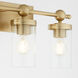 Lee Boulevard 3 Light 22 inch Aged Brass Vanity Light Wall Light