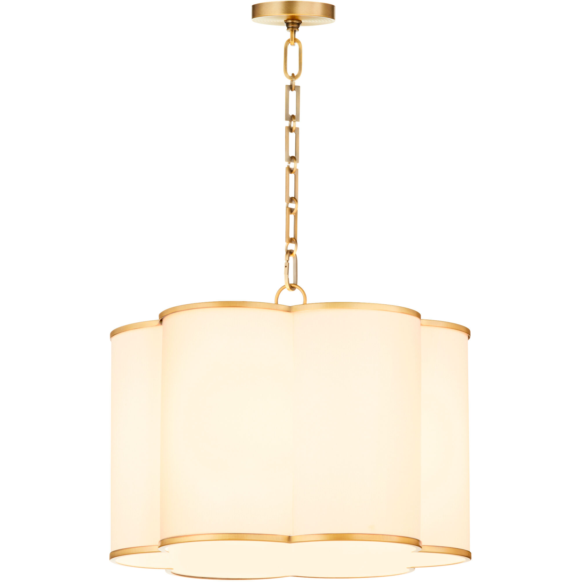 Belinder 4 Light 22 inch Non-Lacquered Brass Pendant Ceiling Light