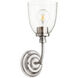 Rossington 1 Light 5 inch Satin Nickel Wall Sconce Wall Light in Clear Seeded