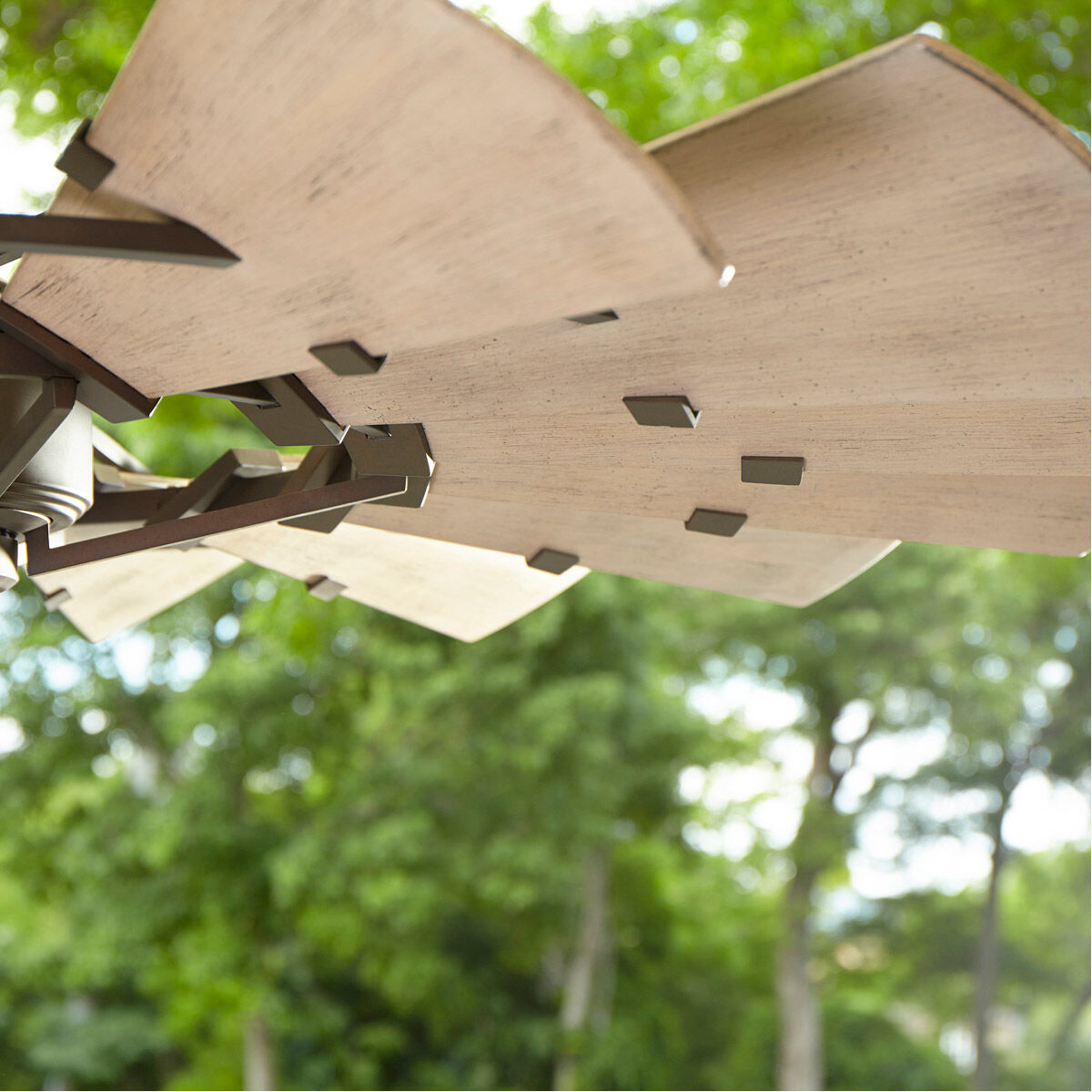 Quorum 196015-86 Windmill 60 inch Oiled Bronze with Weathered Oak