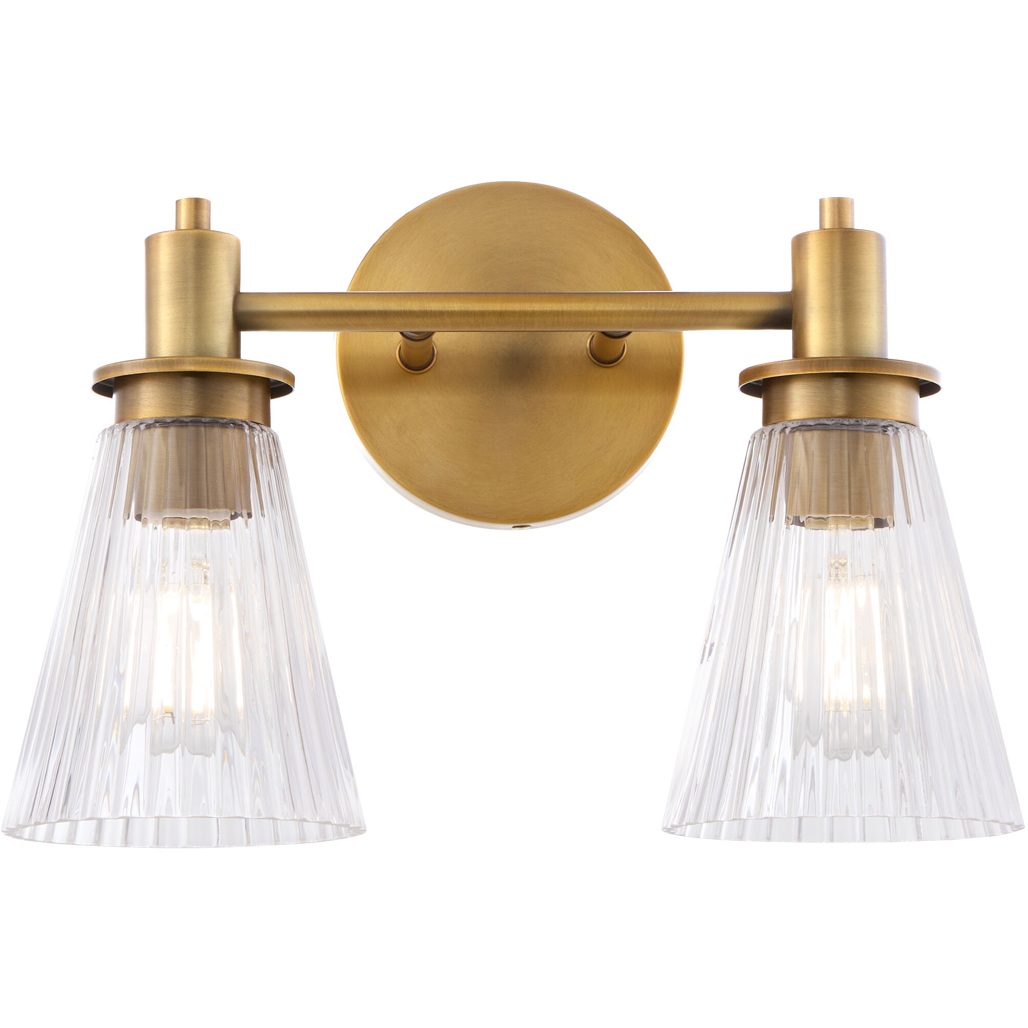 Lawton 2 Light 14 inch Brushed Brass Vanity Light Wall Light