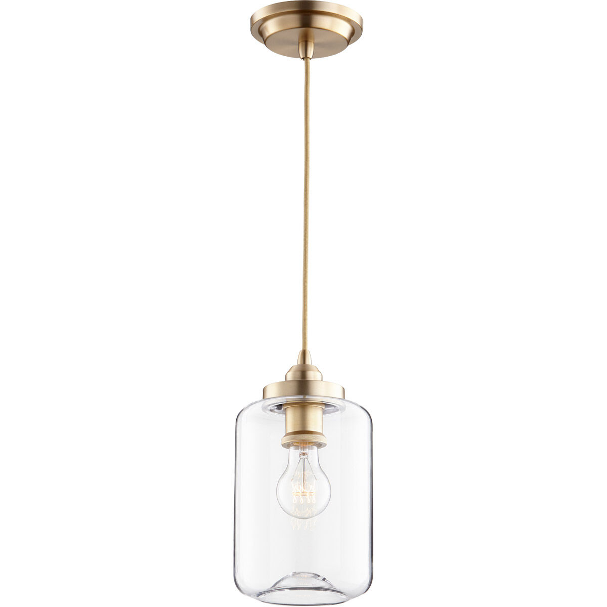 Fort Worth 1 Light 6 inch Aged Brass Mini Pendant Ceiling Light