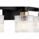 Stadium 3 Light 24 inch Noir Vanity Light Wall Light 