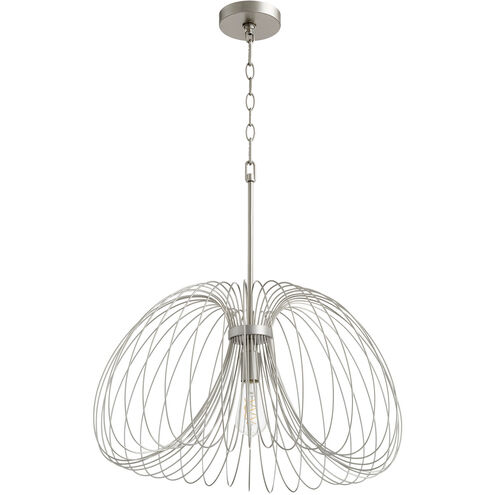 Fort Worth 1 Light 23.5 inch Brushed Silver Pendant Ceiling Light
