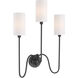 Charlotte 3 Light 20 inch Matte Black Wall Mount Wall Light