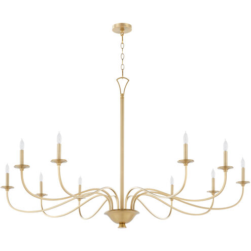 Maryse 10 Light 60 inch Aged Brass Chandelier Ceiling Light
